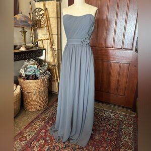 DaVinci Strapless Gray Gown